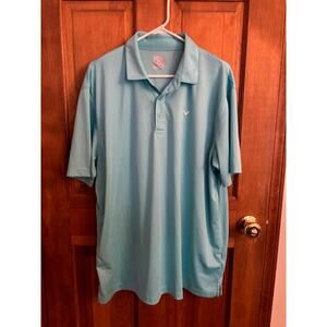 Men’s Callaway Aquamarine Short Sleeve Golf Shirt Size XL